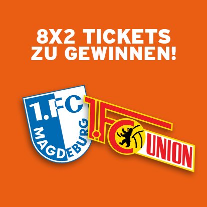 Ticketverlosung für Heimspiel FCM-Union Berlin